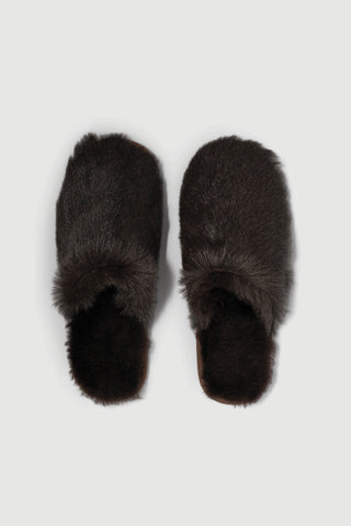 Envelope1976 Lodge slippers Shoes Dark brown