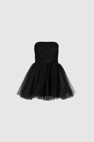 Envelope1976 Swan dress short - Leftover fabric Dress Black