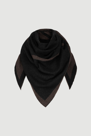 Envelope1976 Triangle scarf, Tobacco / Black Scarf Tobacco / Black