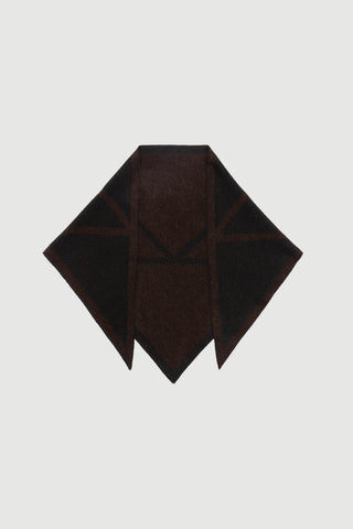 Envelope1976 Triangle scarf small Scarf Tobacco / Black